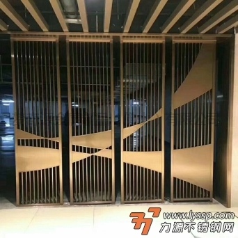 不锈钢屏风 铝雕屏风 镂空玄关隔断