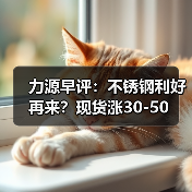 力源早评:不锈钢利好再来?现货涨30-50(图2) 力源早评:不锈钢利好再来?现货涨30-50(图2)