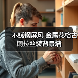 不锈钢屏风 金属花格古铜拉丝装背景墙(图4) 不锈钢屏风 金属花格古铜拉丝装背景墙(图4)