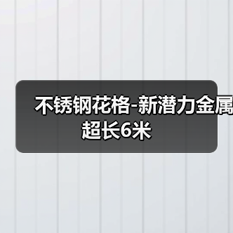 不锈钢花格-新潜力金属超长6米(图3) 不锈钢花格-新潜力金属超长6米(图3)