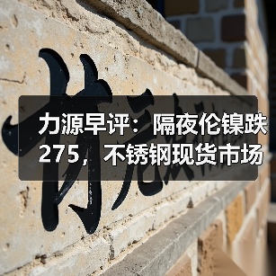 力源早评:隔夜伦镍跌275,不锈钢现货市场回调50-100(图3) 力源早评:隔夜伦镍跌275,不锈钢现货市场回调50-100(图3)