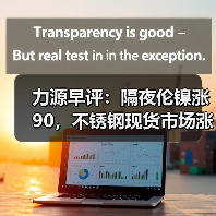 力源早评:隔夜伦镍涨90,不锈钢现货市场涨声一片!(图3) 力源早评:隔夜伦镍涨90,不锈钢现货市场涨声一片!(图3)