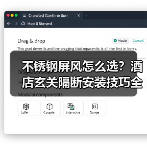 不锈钢屏风怎么选？酒店玄关隔断安装技巧全解析（图3）
