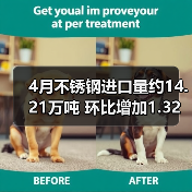 4月不锈钢进口量约14.21万吨 环比增加1.32万吨(图2) 4月不锈钢进口量约14.21万吨 环比增加1.32万吨(图2)