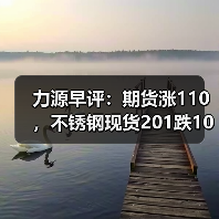 力源早评：期货涨110，不锈钢现货201跌100（图2）