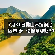 7月31日佛山不锈钢地区市场:伦镍暴涨超300,7月收官喜迎大爆发?(图3) 7月31日佛山不锈钢地区市场:伦镍暴涨超300,7月收官喜迎大爆发?(图3)