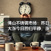 佛山不锈钢市场:昨日大涨今日回归平静,涨势何时再临?(图3) 佛山不锈钢市场:昨日大涨今日回归平静,涨势何时再临?(图3)